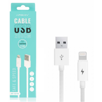 Cabo de dados e carga USB - Lightning 2.4A...