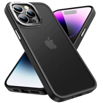 Capa iPhone 15 Pro Silicone/TPU e aro metálico...