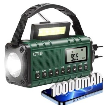Radio de emergência XSY340 10000mAh AM/ FM